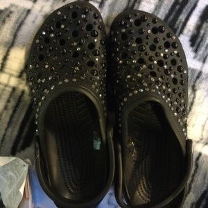 CROCS EMBELLISHED Black  SIZE 11